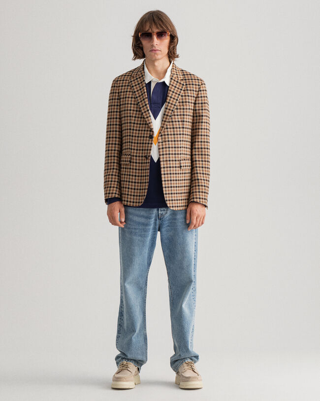 Regular Fit geruite blazer