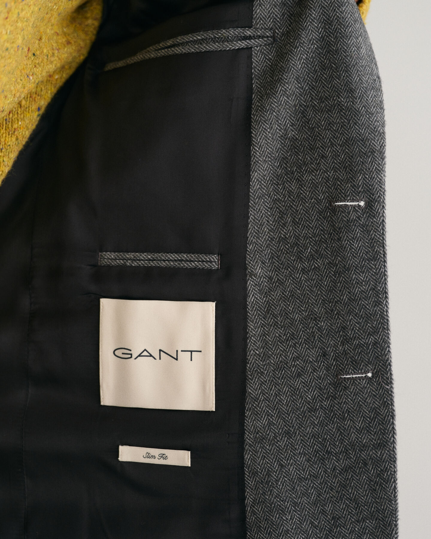 Kostuumblazer met visgraatmotief