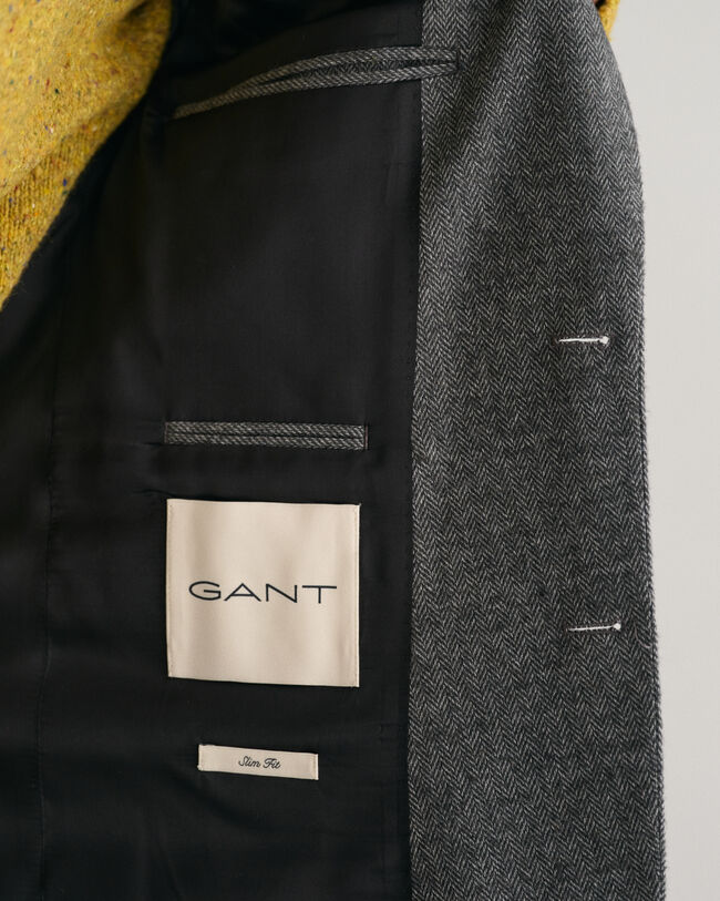 Kostuumblazer met visgraatmotief