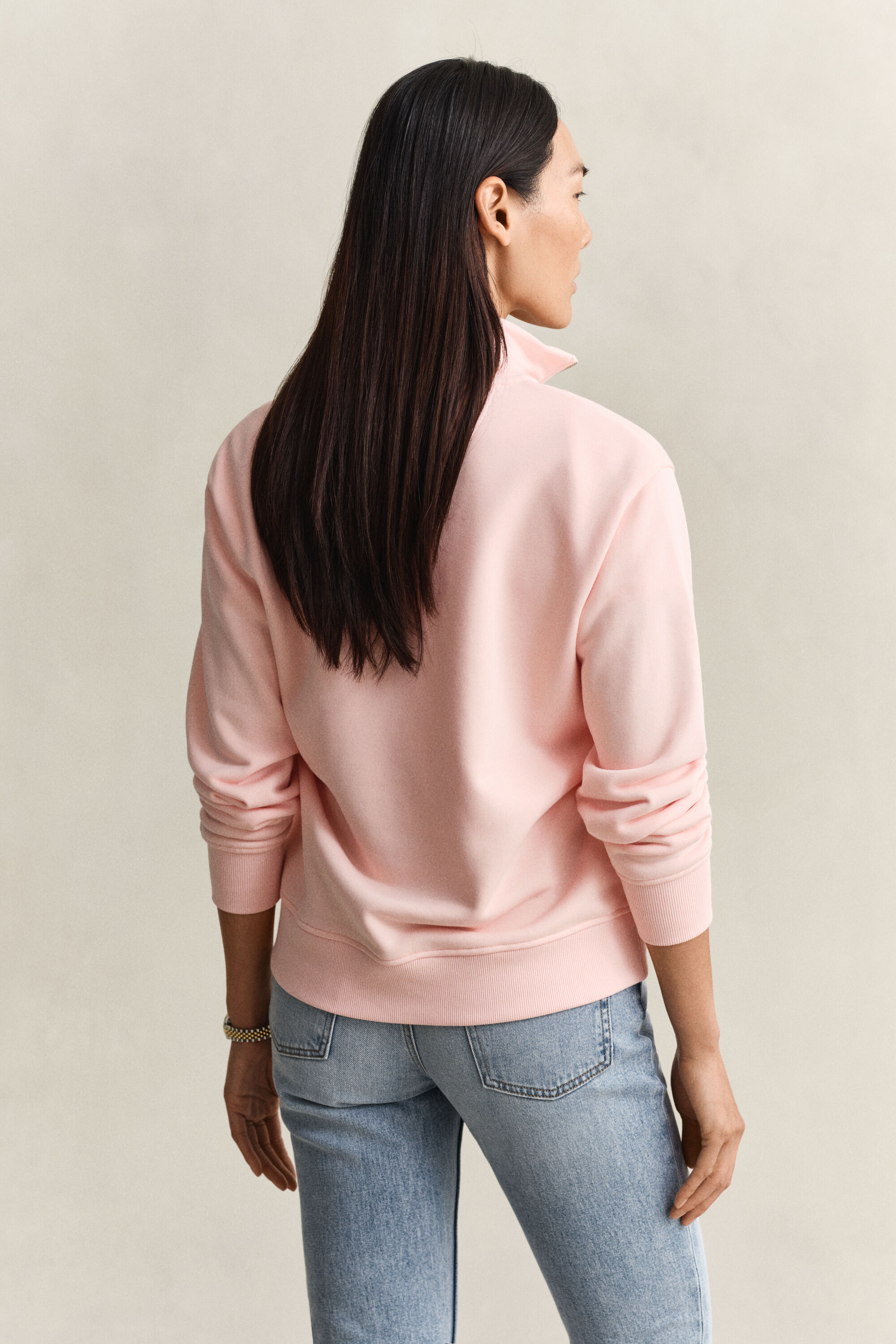 Shield sweatshirt met korte rits