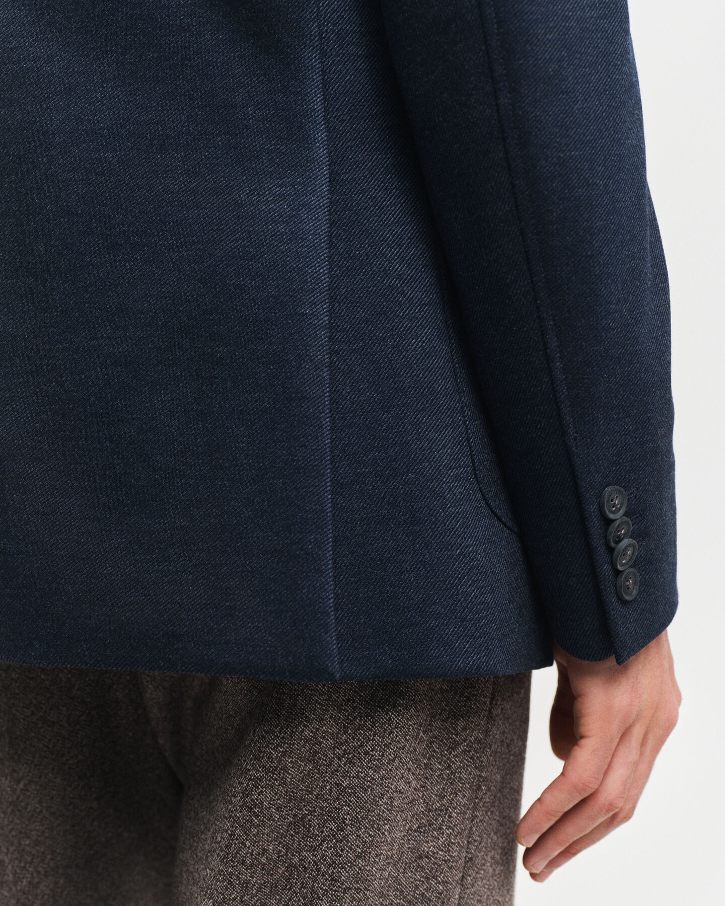 Blazer van tweekleurige keper-jersey