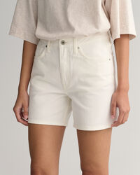 Witte denim short
