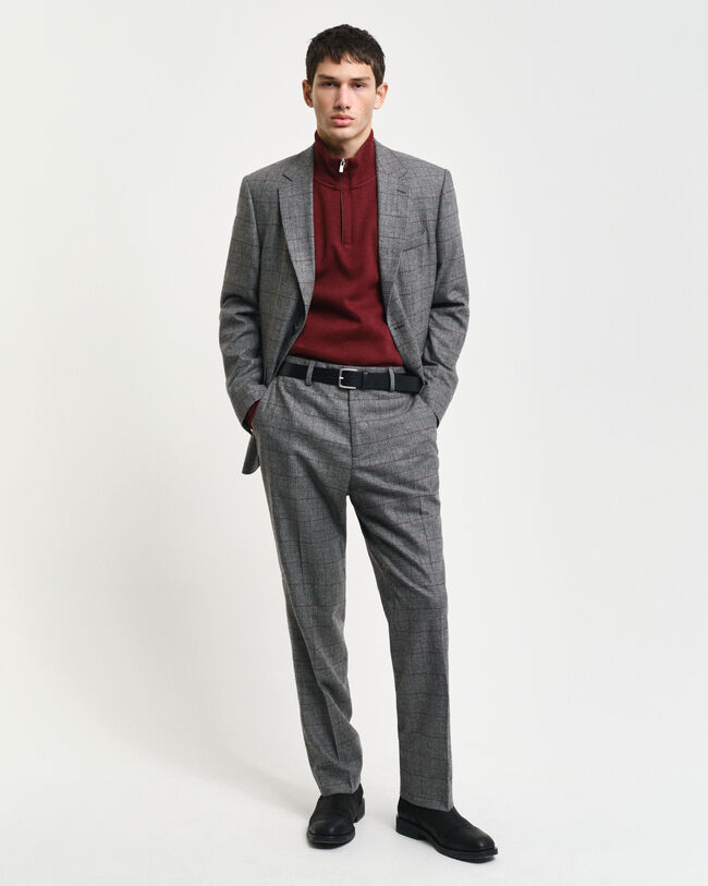 Slim Fit kostuumbroek met ruiten