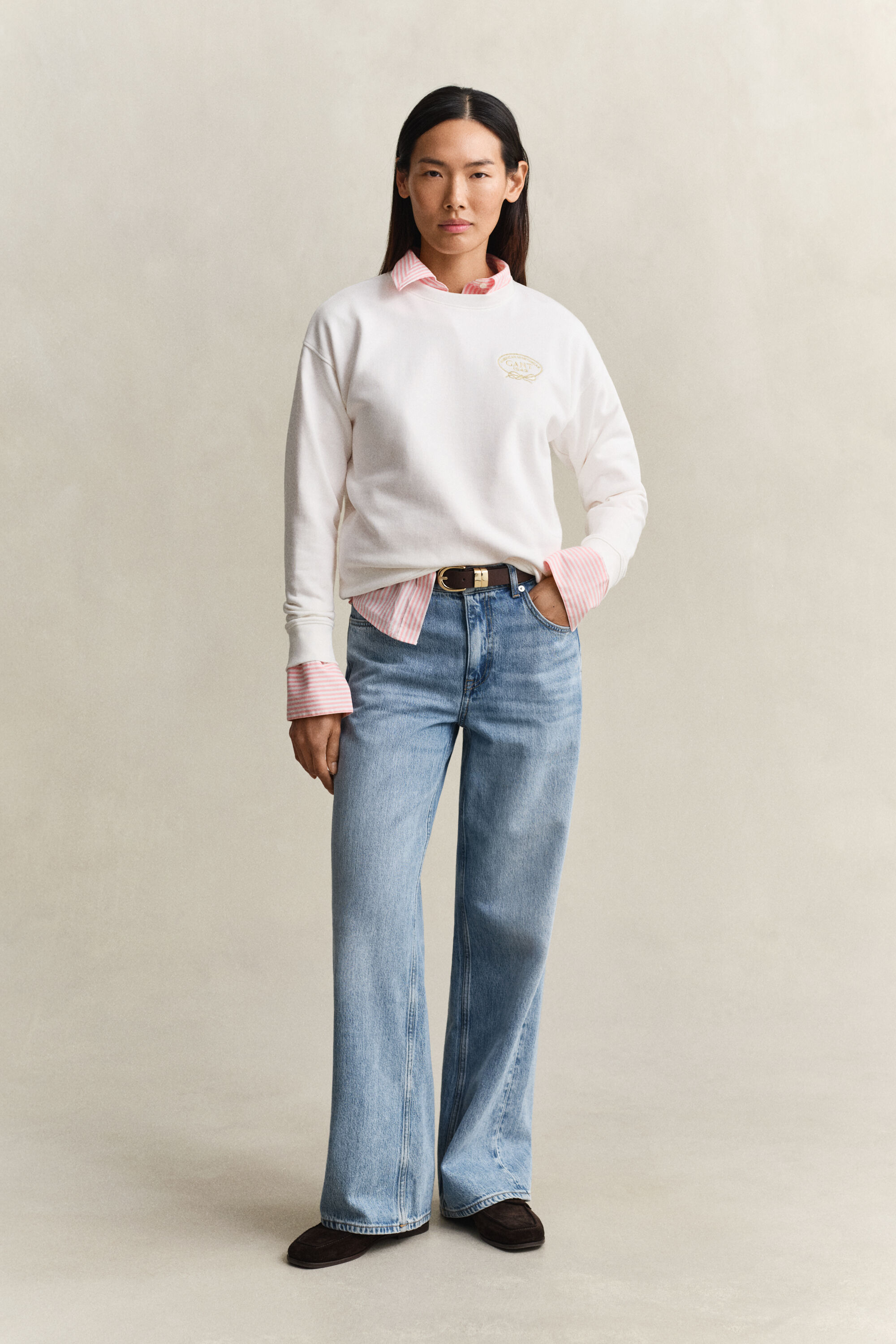 Sweatshirt met touwafbeelding