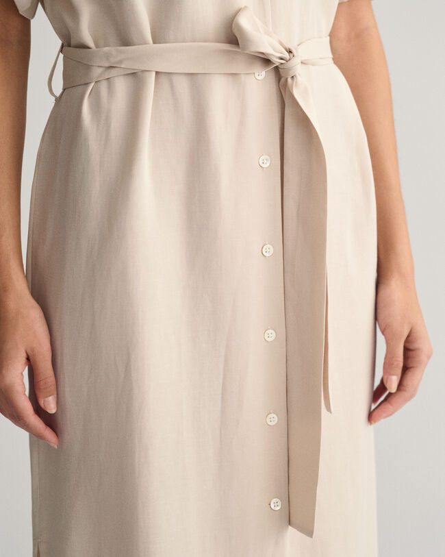 Overhemdjurk met korte mouwen en zakken