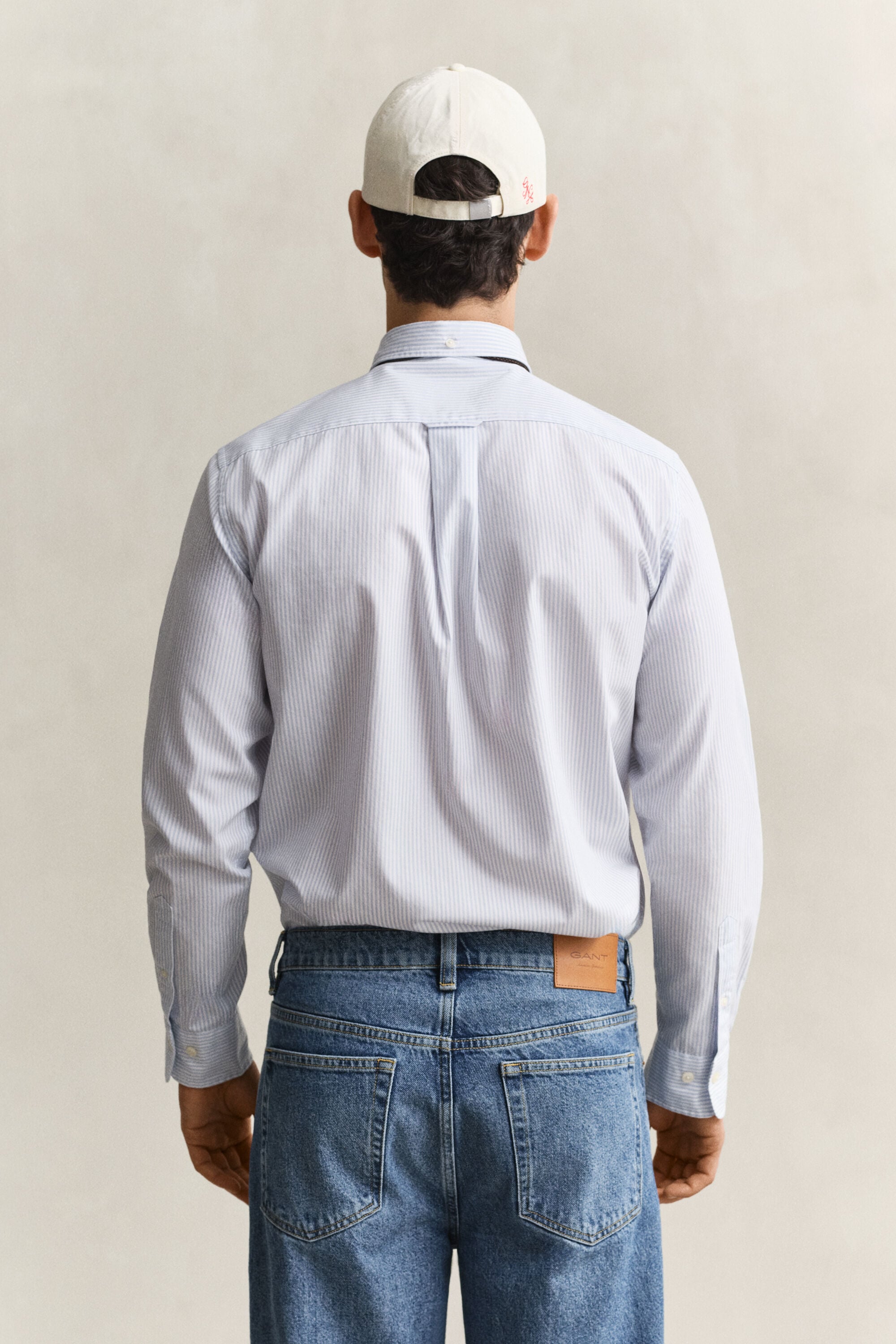 Classic Regular gestreept poplin overhemd
