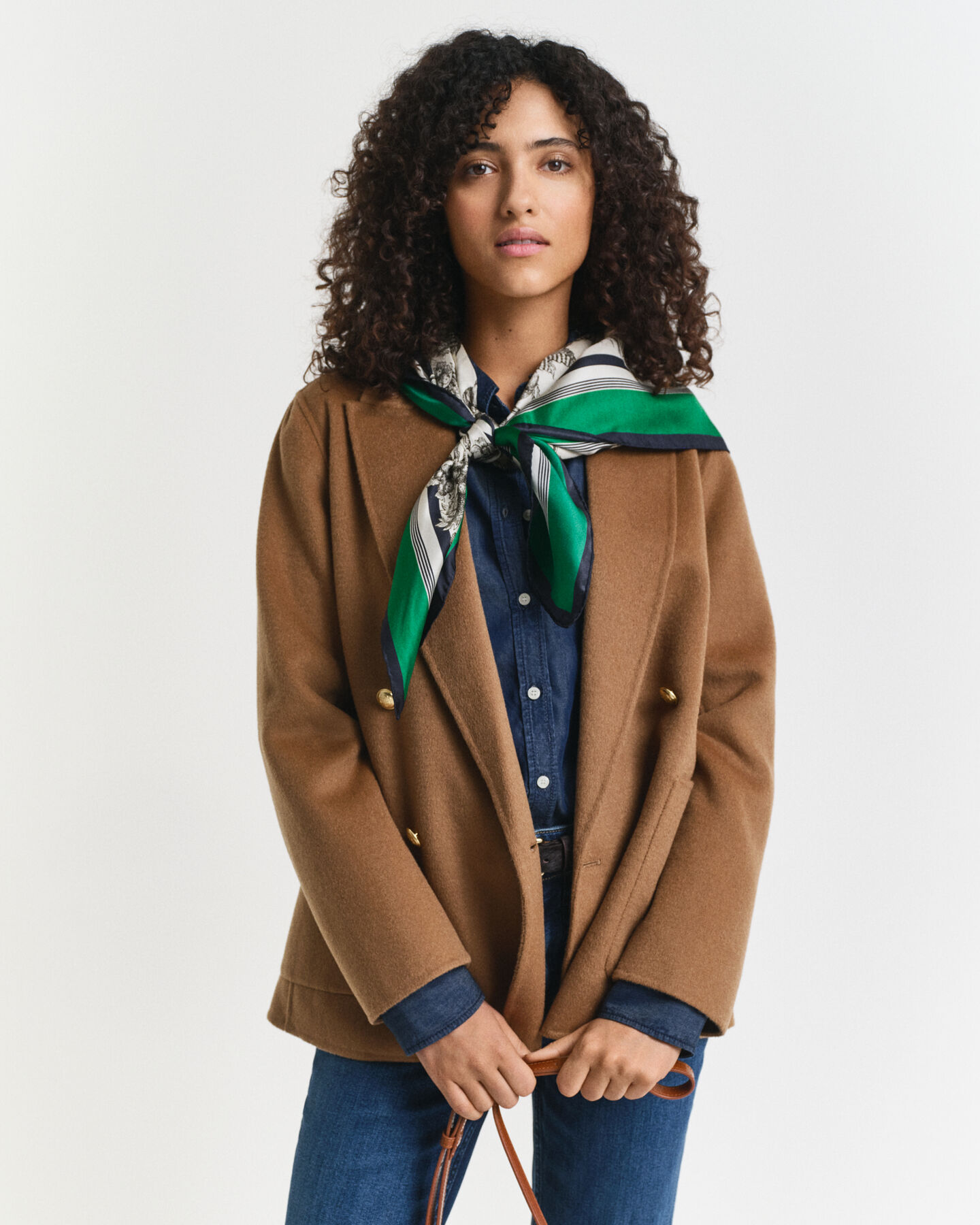 Zijden sjaal met boomprint