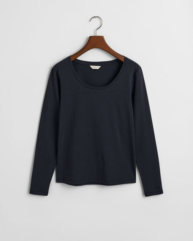 Top met lange mouwen en ronde hals