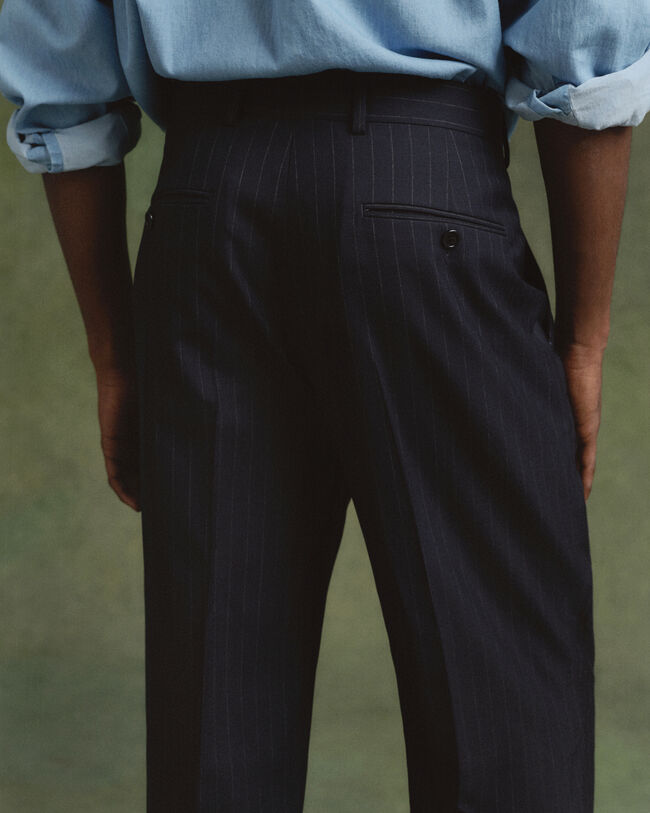 Relaxed Fit kostuumbroek met krijtstreep