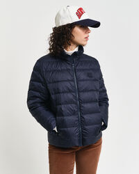 Licht donsjack met logo