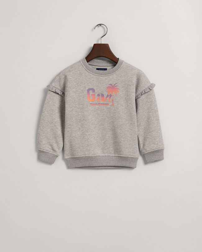 Girls GANT Palm Print sweater