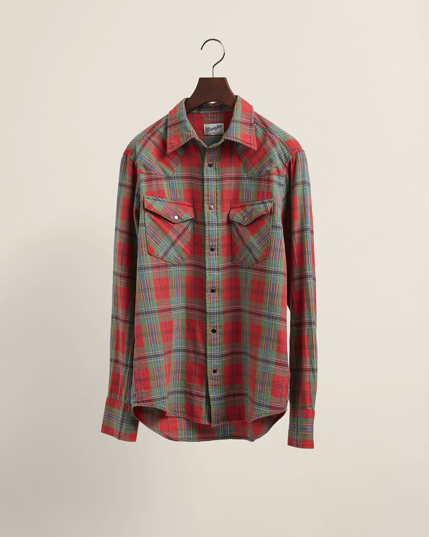 Wrangler x GANT Regular Fit Western shirt met Schotse ruit