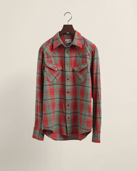 Wrangler x GANT Regular Fit Western shirt met Schotse ruit