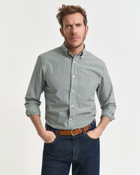 Regular Fit Classic overhemd met strepen van poplin