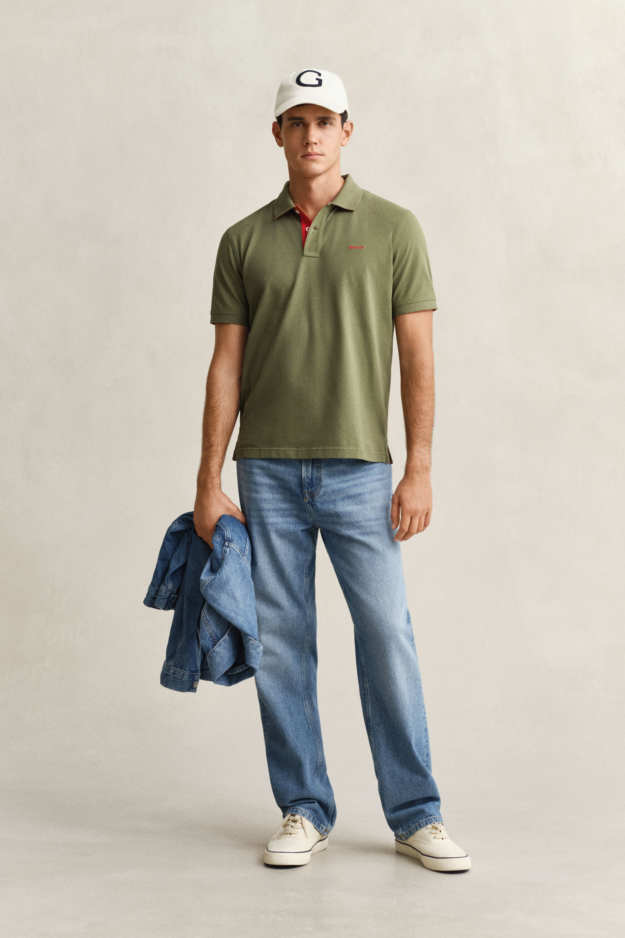 Piqué poloshirt met contrasterend detail