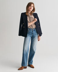 Regular Fit Classic overhemd met strepen van poplin