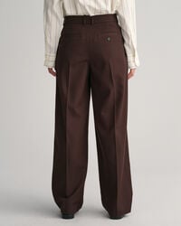 Relaxed Fit wollen broek met taps toelopende pijp