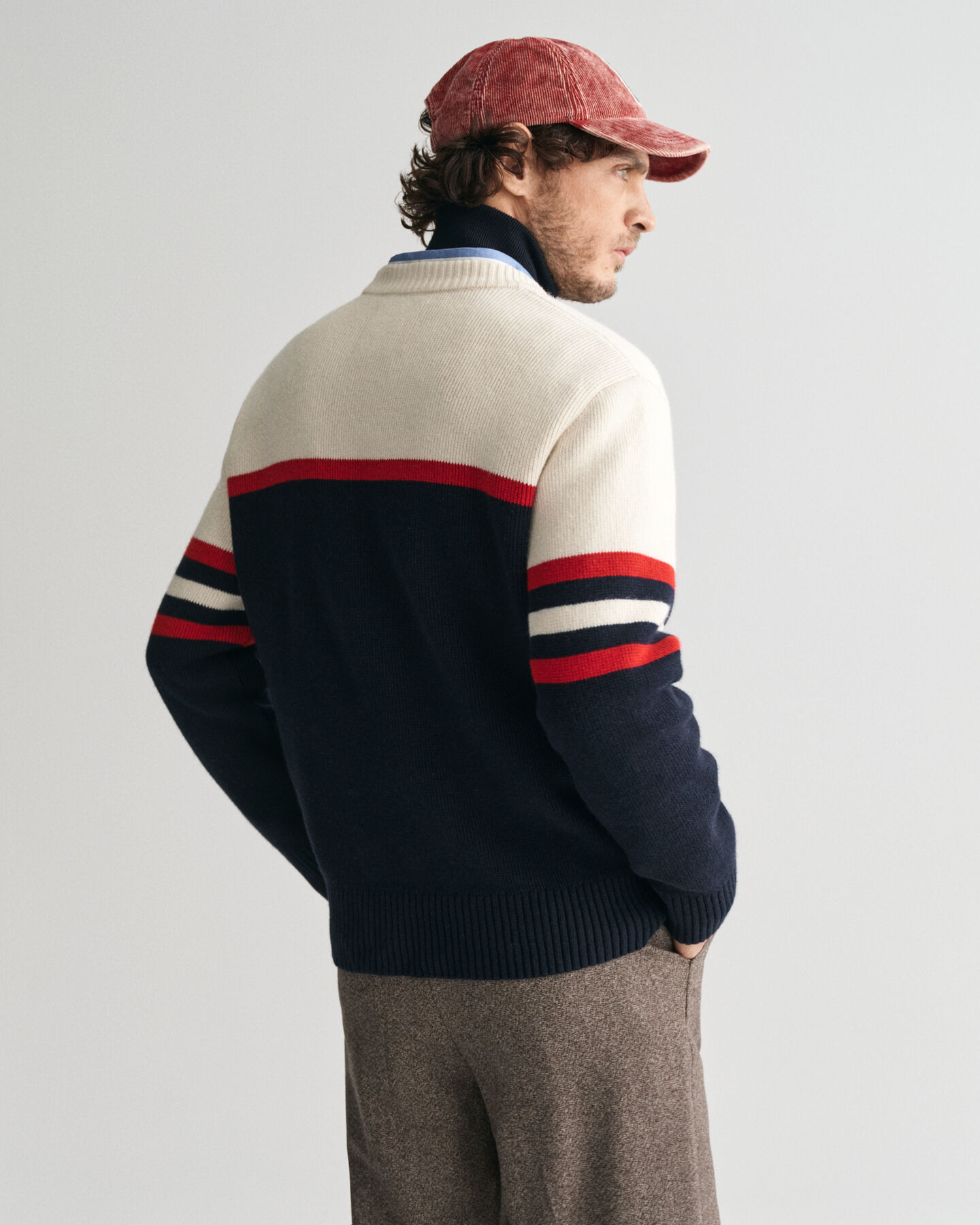 GANT trui met ronde hals en vintage afbeelding