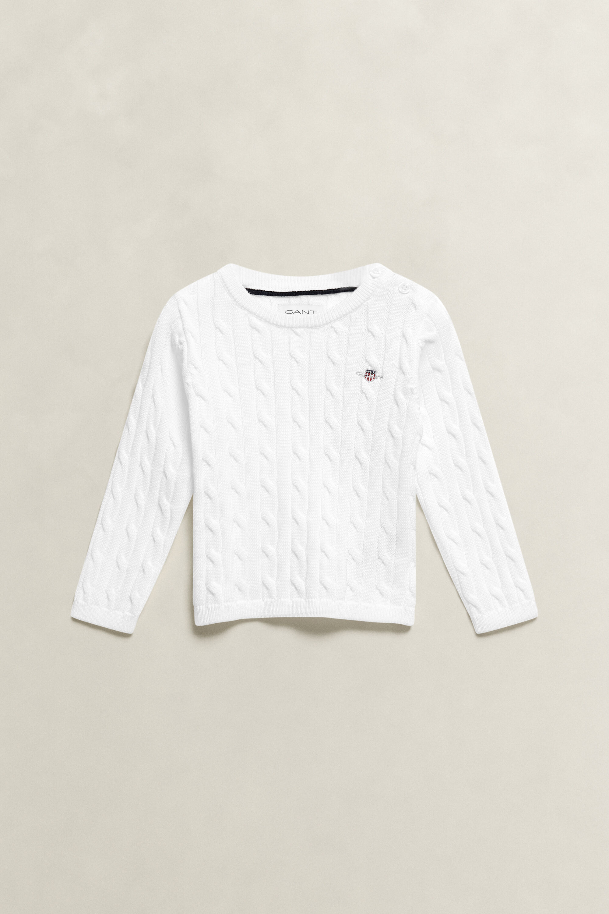 Girls Shield gebreide kabeltrui