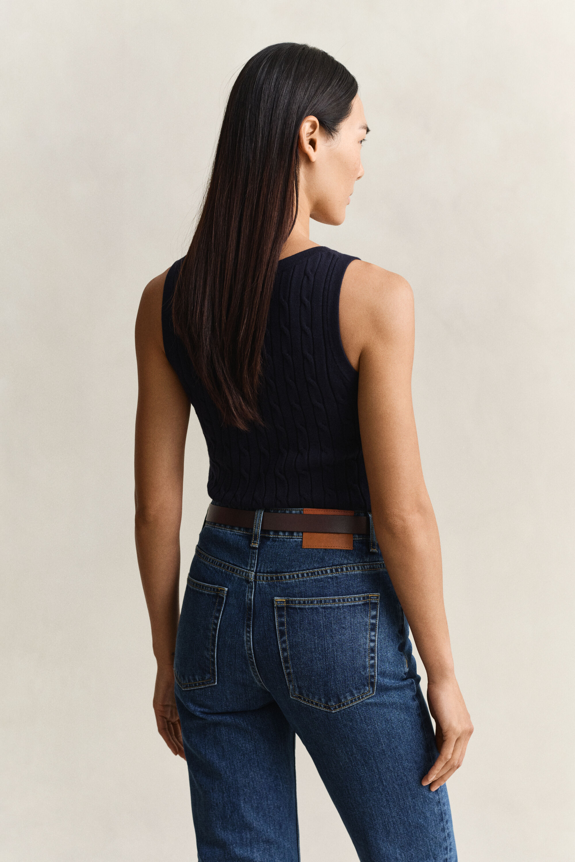 Kabelgebreide tanktop