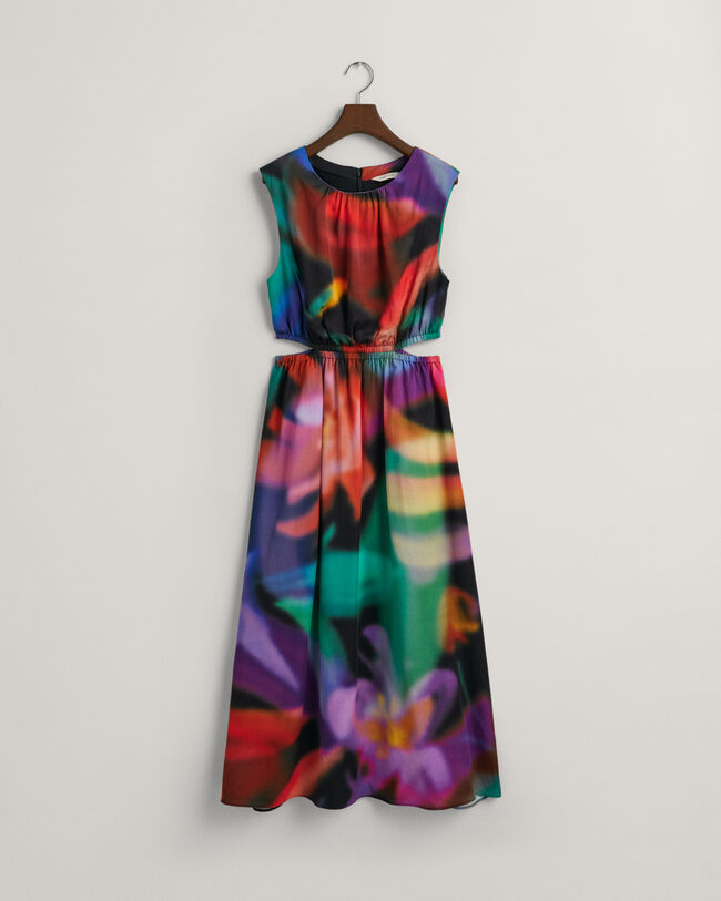 Mouwloze jurk met bloemenprint