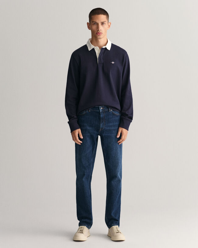 GANT Regular Desert Jeans voor heren, marineblauw, standaard, marineblauw, 38W x 36L