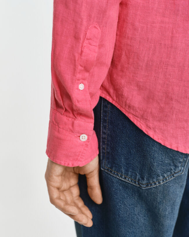 Regular Fit speciaal geverfd linnen overhemd