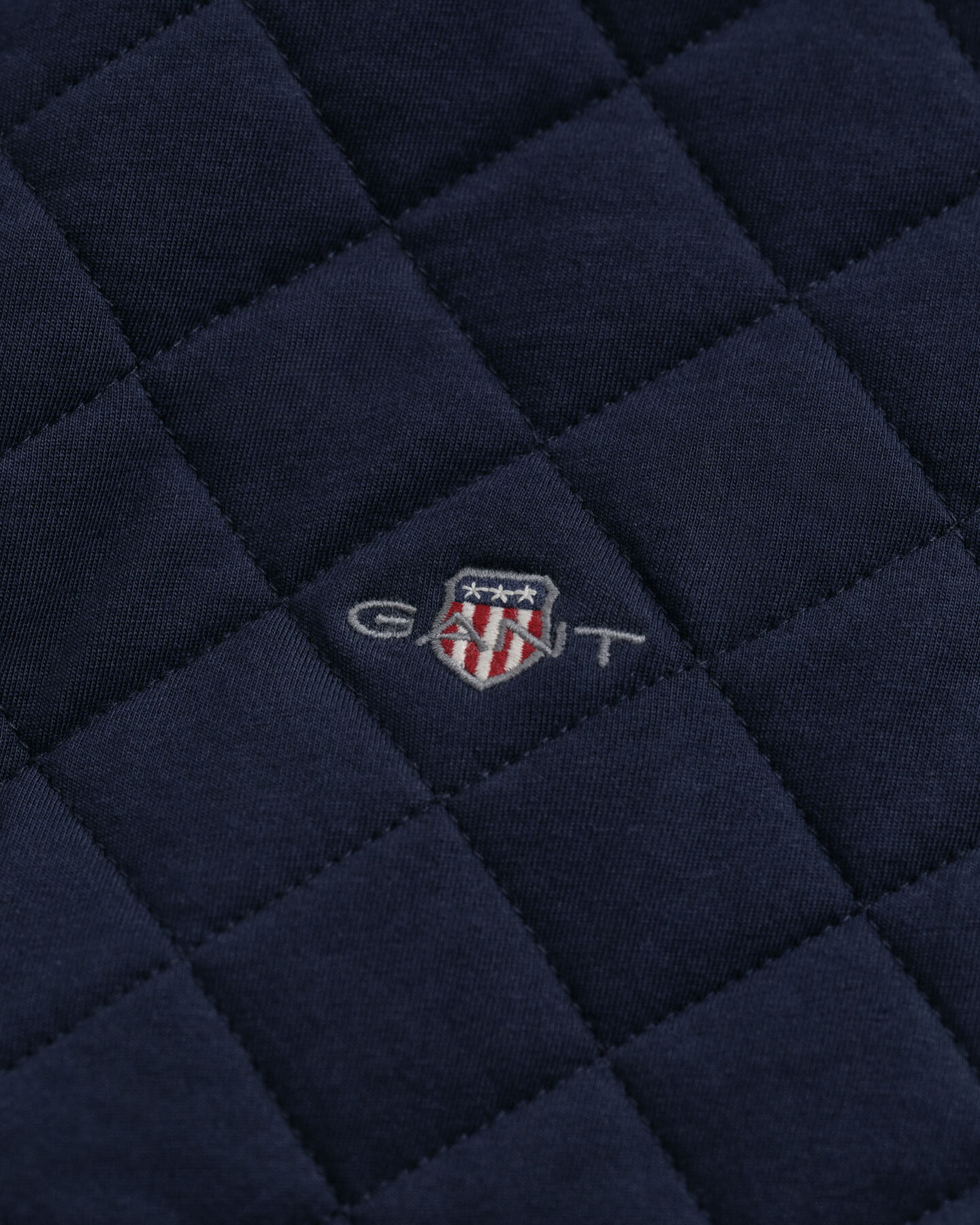 Gewatteerd sweatshirt met corduroy kraag en rits