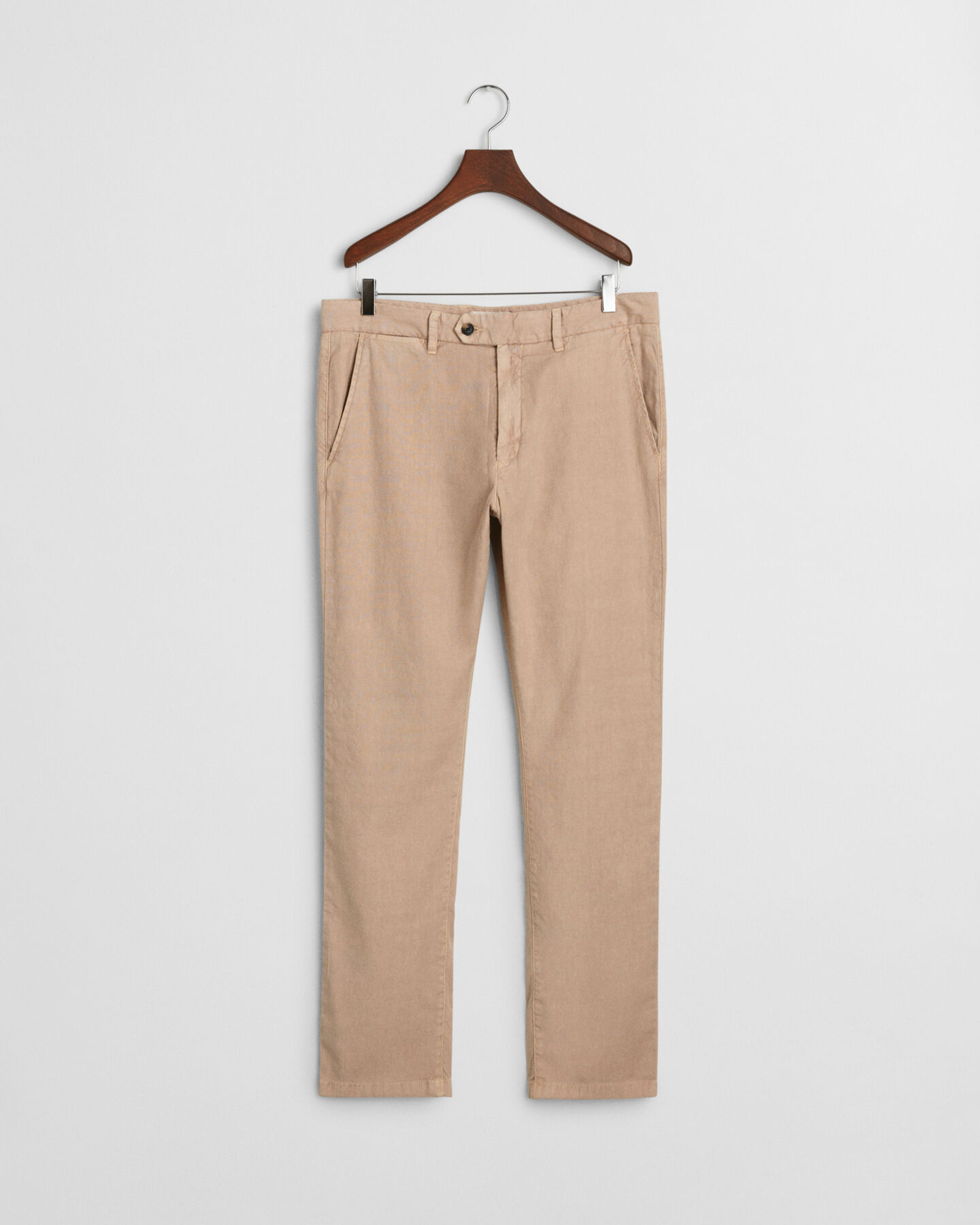 Slim Fit chino van katoen en linnen