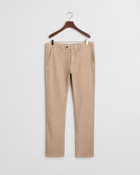 Slim Fit chino van katoen en linnen