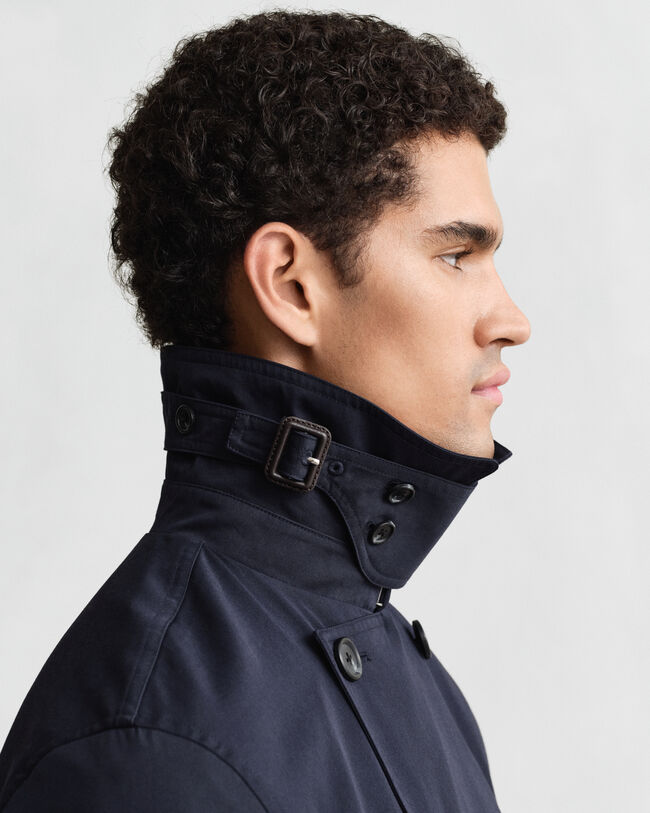 Trenchcoat van katoenmix