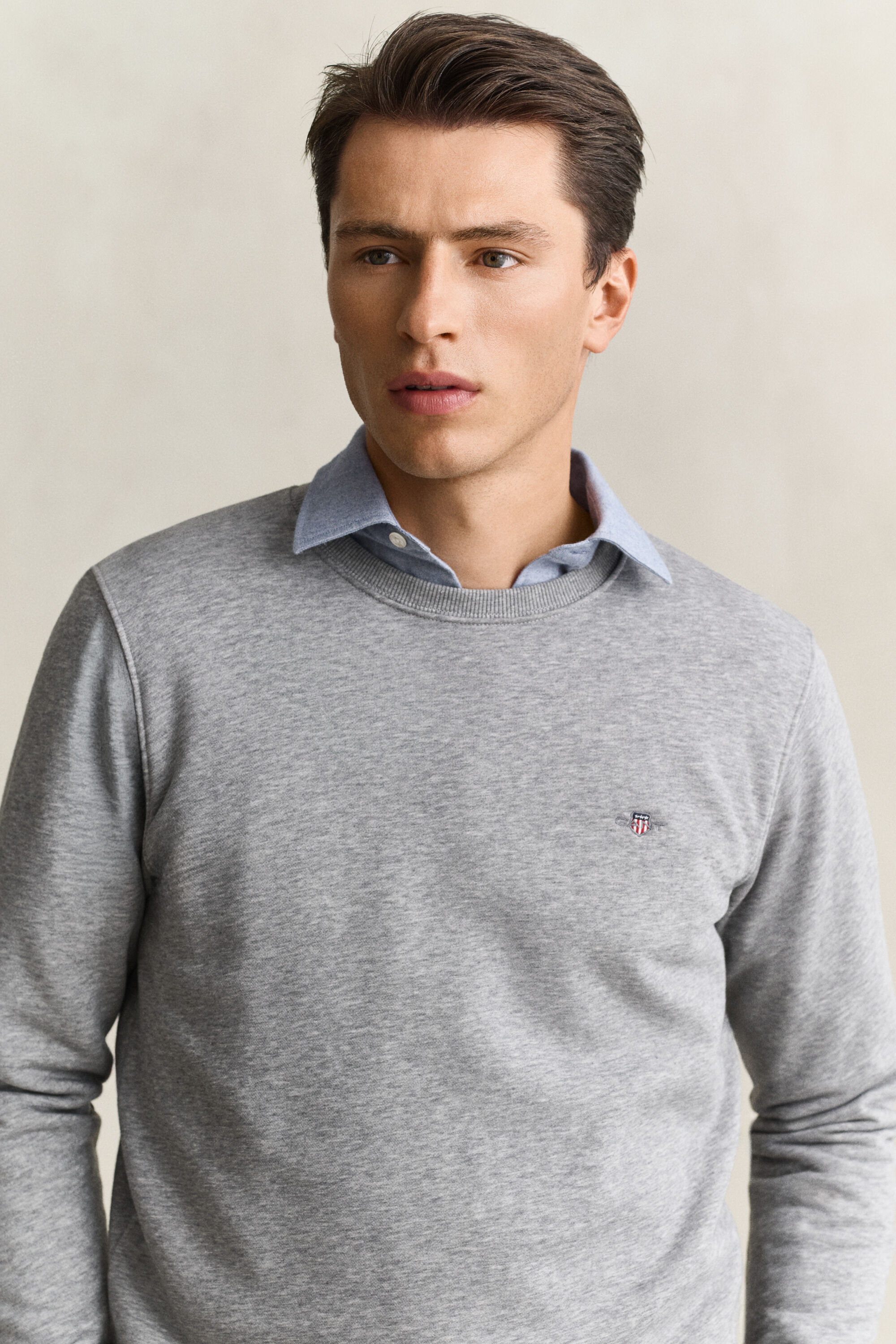 Shield sweatshirt met ronde hals