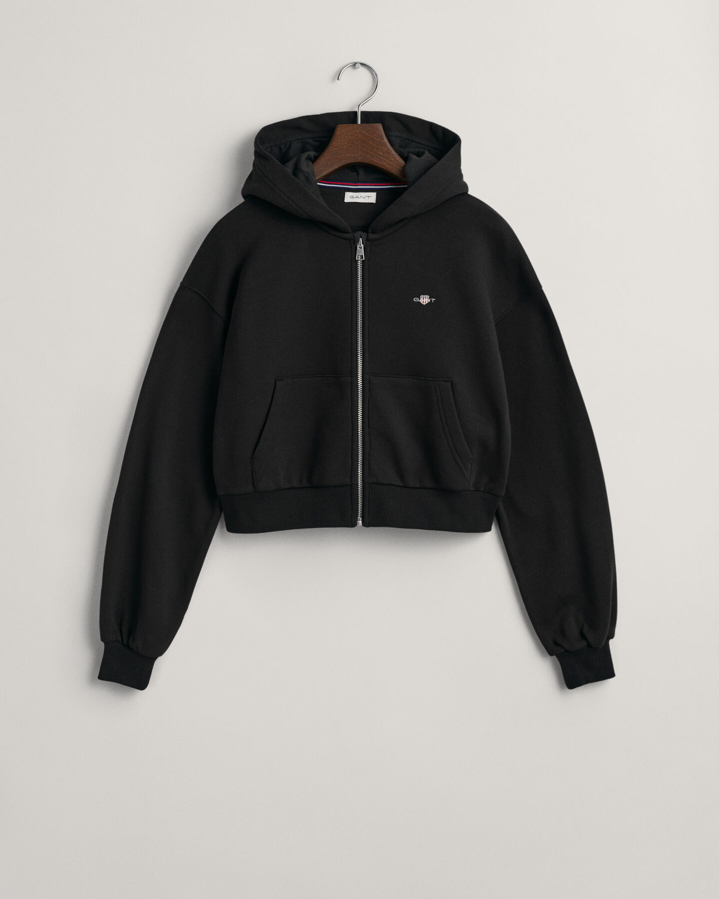 Teen Girls Shield kortere hoodie met ritssluiting