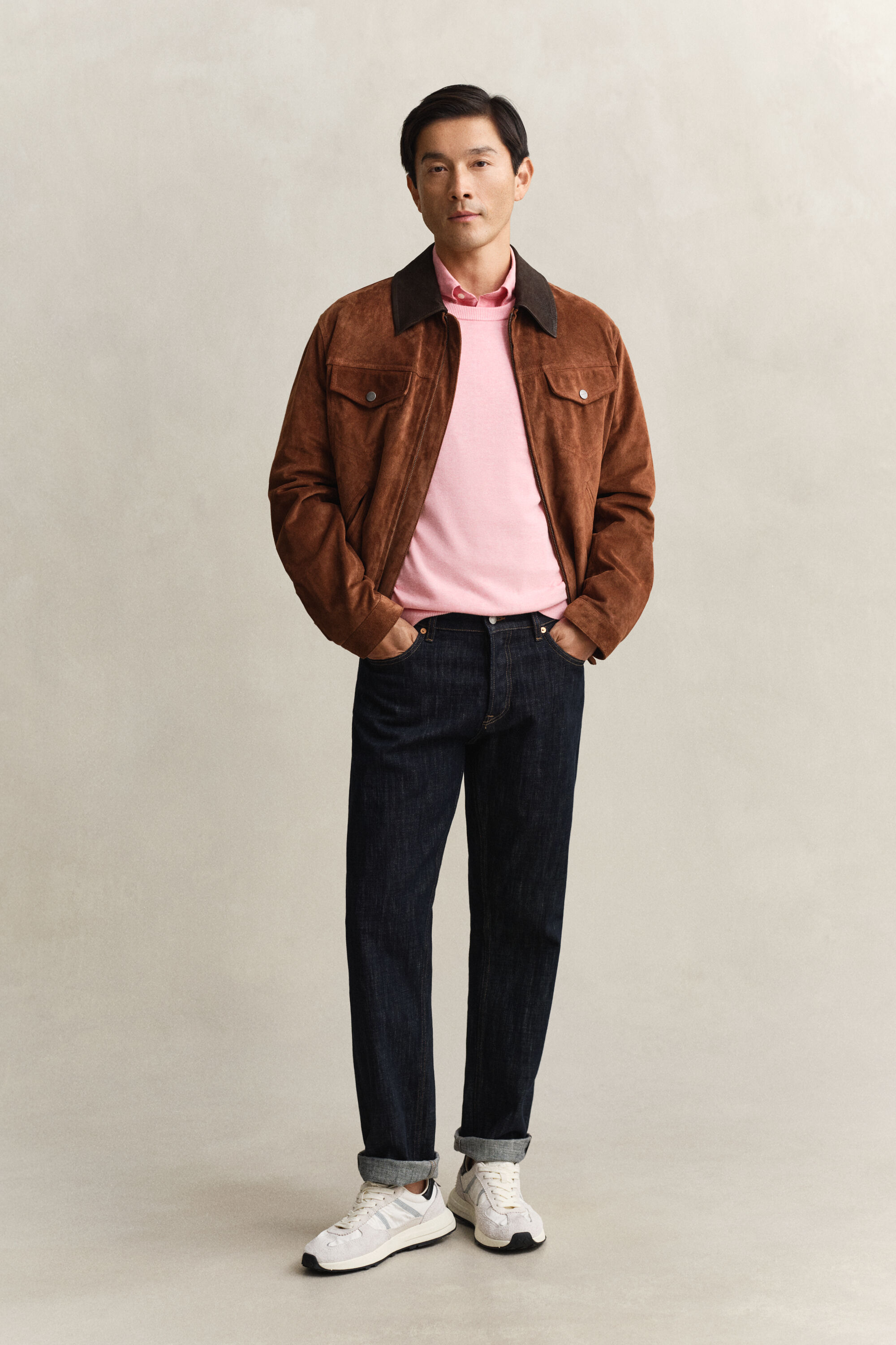 Katoenen trui met ronde hals