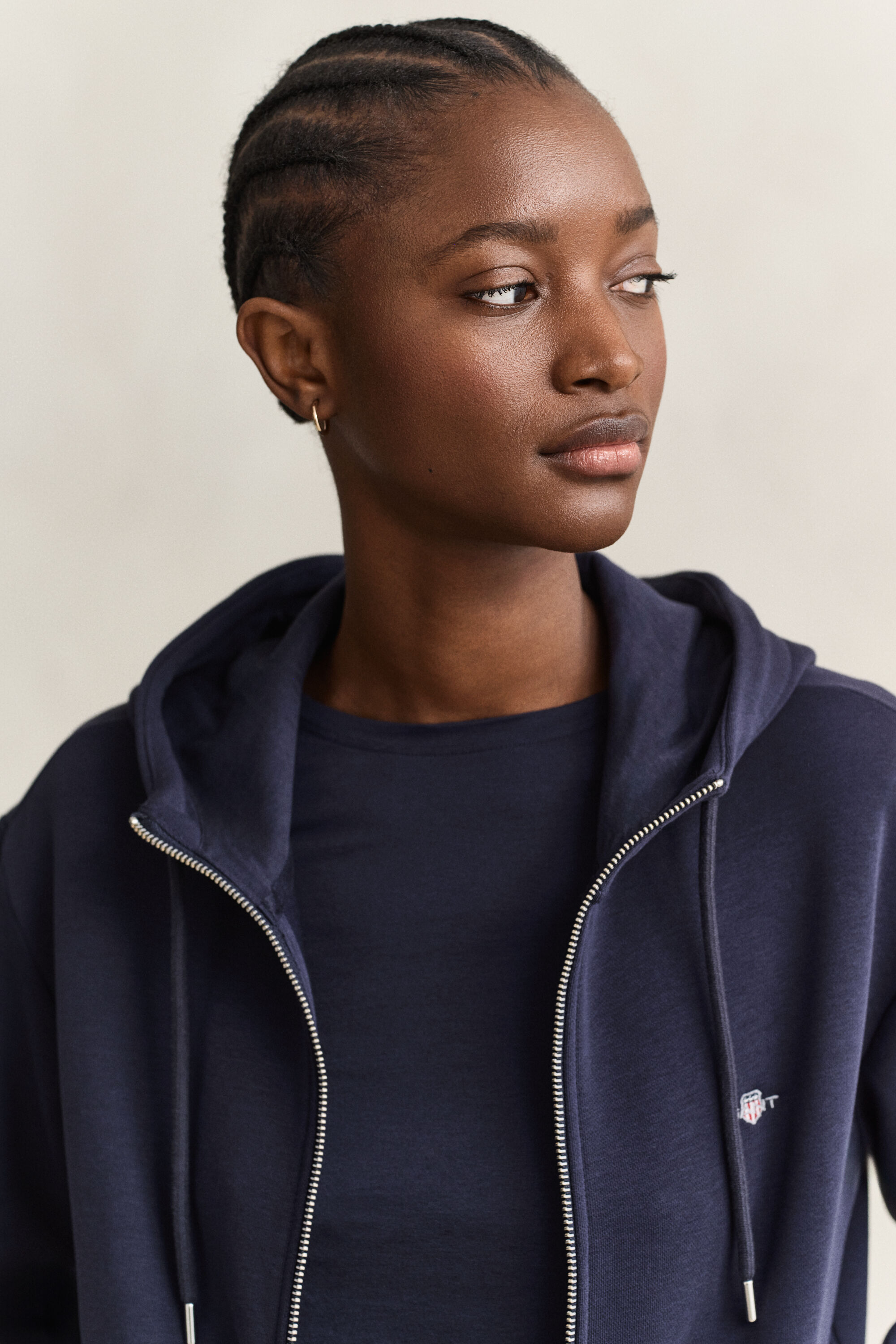 Shield hoodie met ritssluiting