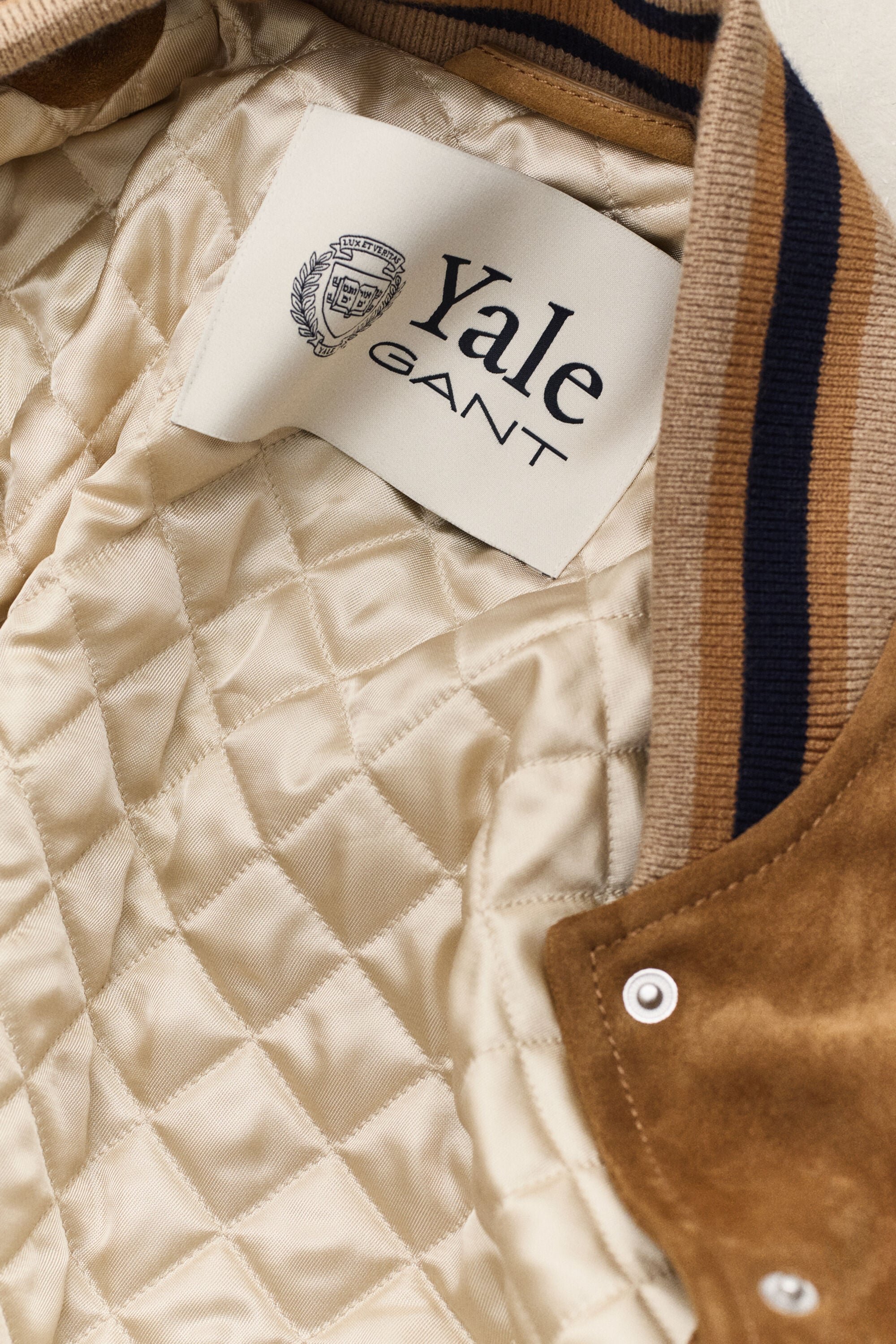Gant x Yale Varsity Jacket van suède