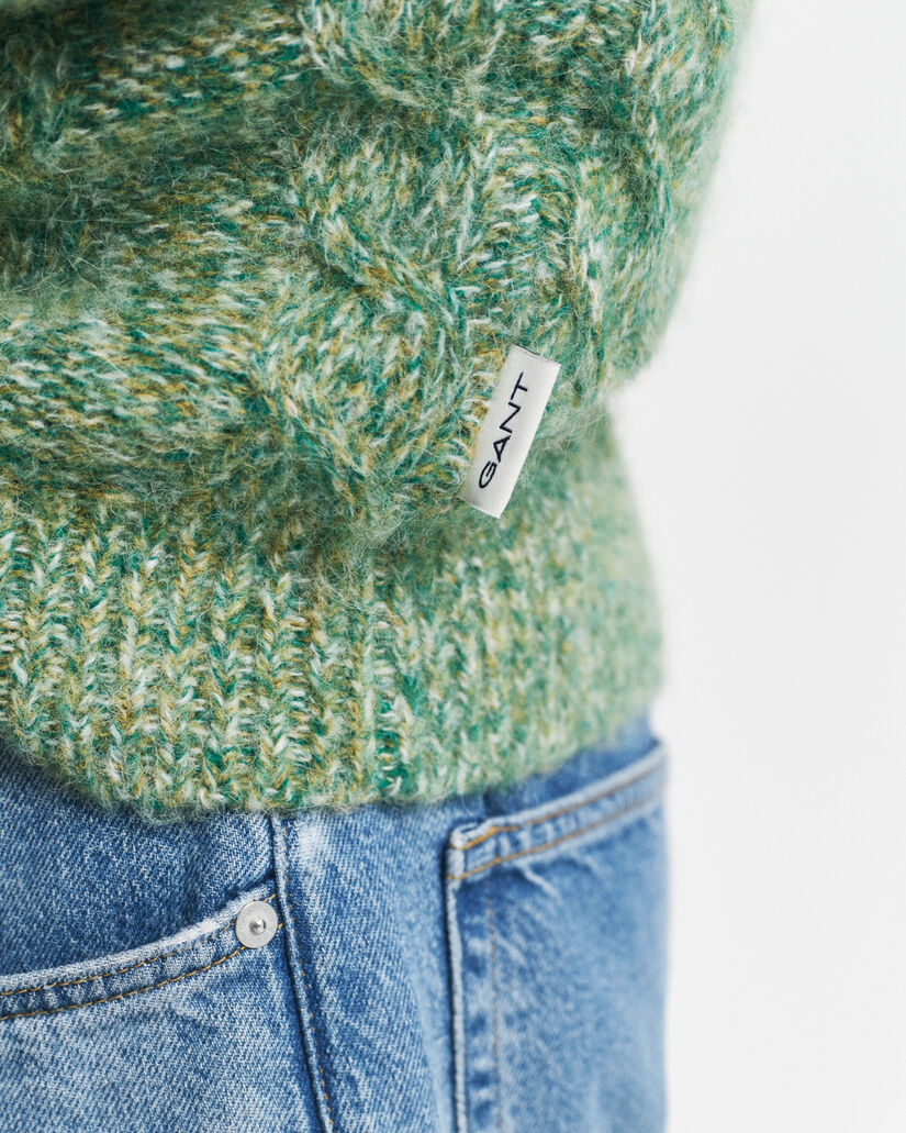 Kabeltrui met ronde hals