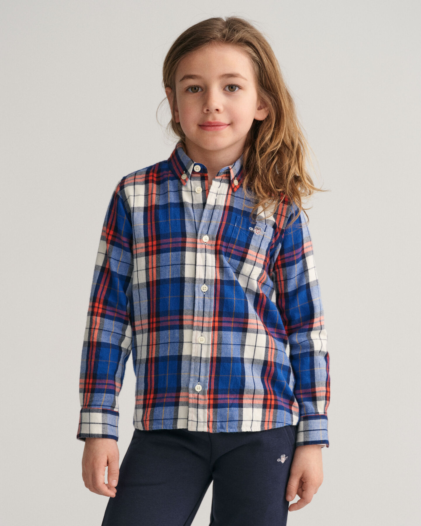 Kids Regular Fit geruit flanellen shirt