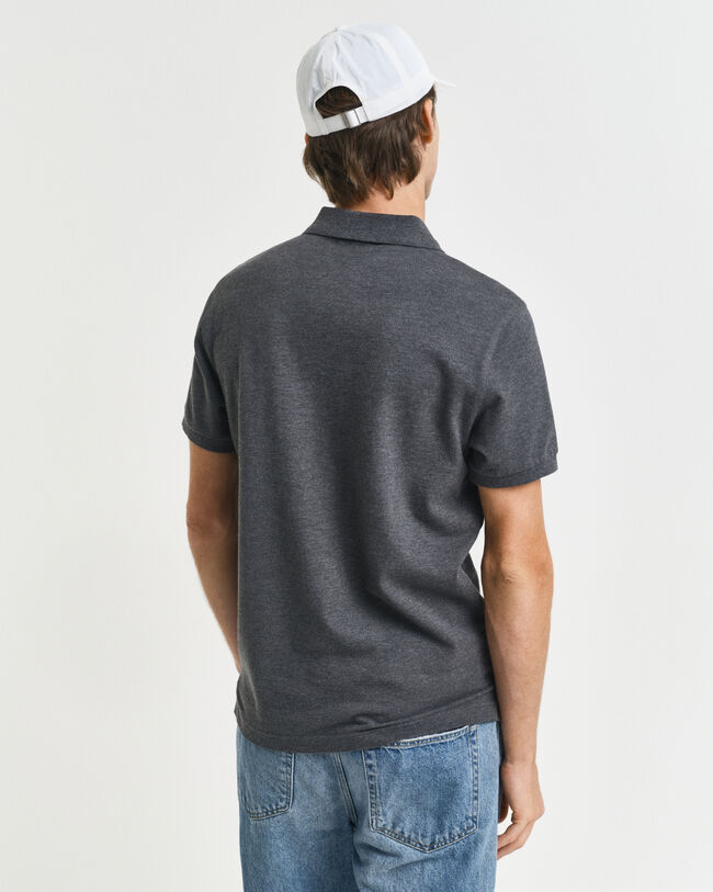 Slim Fit Shield piqué poloshirt