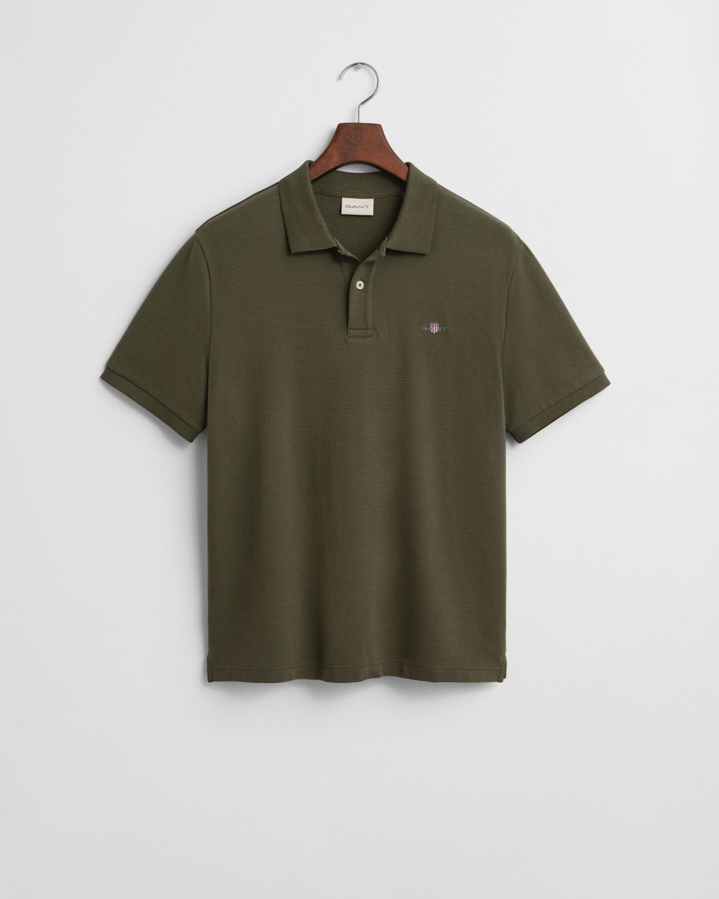 Textured poloshirt