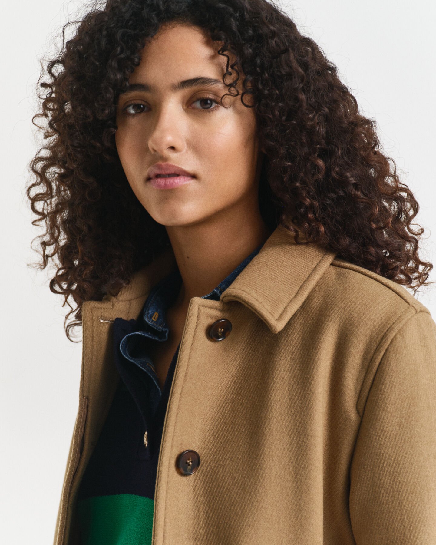 Korte Car Coat van wolmix