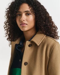 Korte Car Coat van wolmix