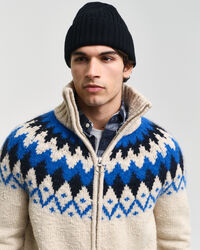 Jacquard vest met rits