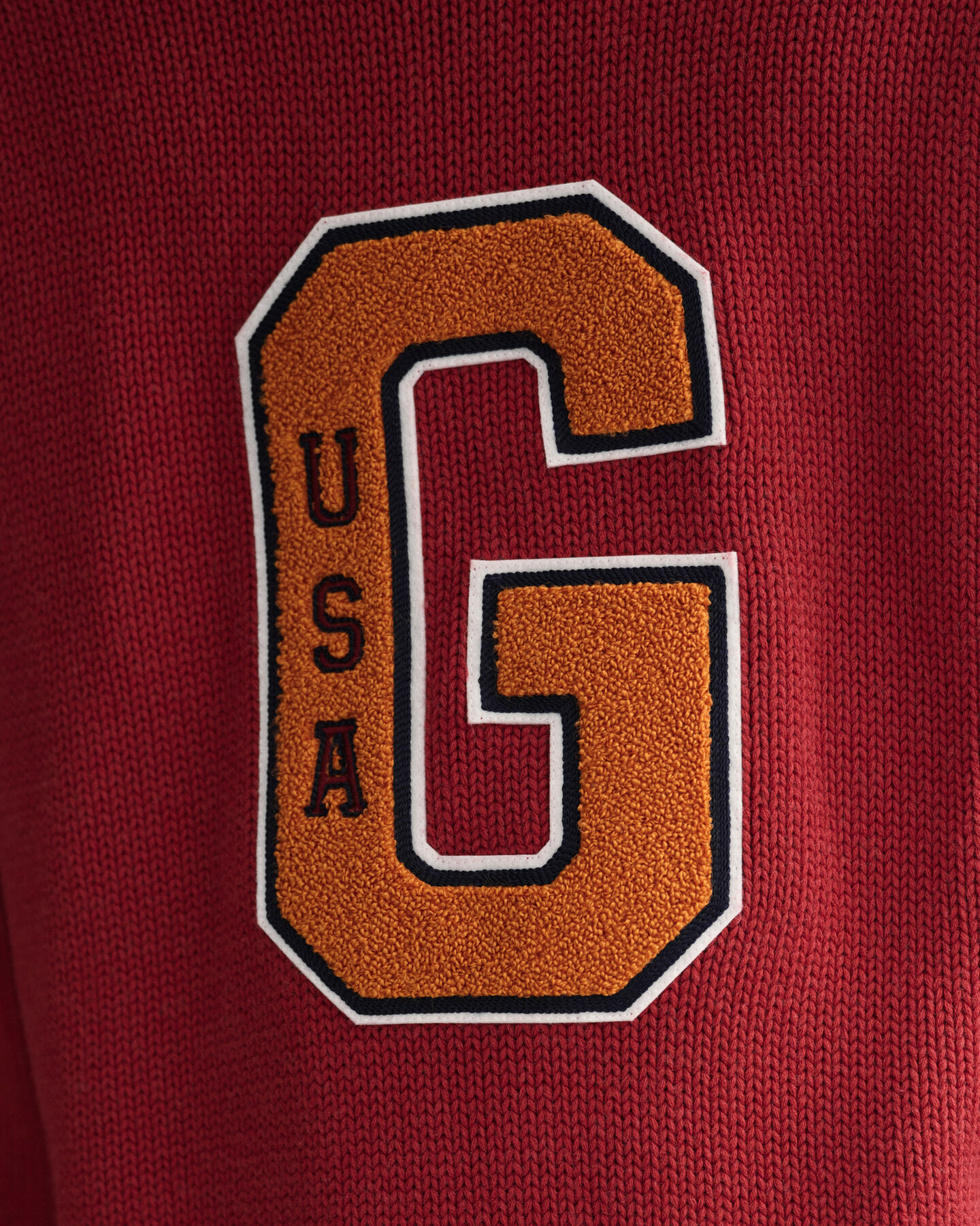 Oversized Letterman trui met ronde hals