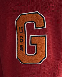 Oversized Letterman trui met ronde hals