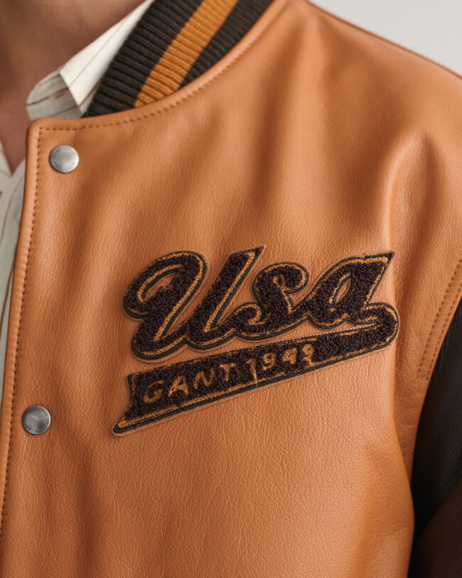 Leren GANT Varsity Jacket