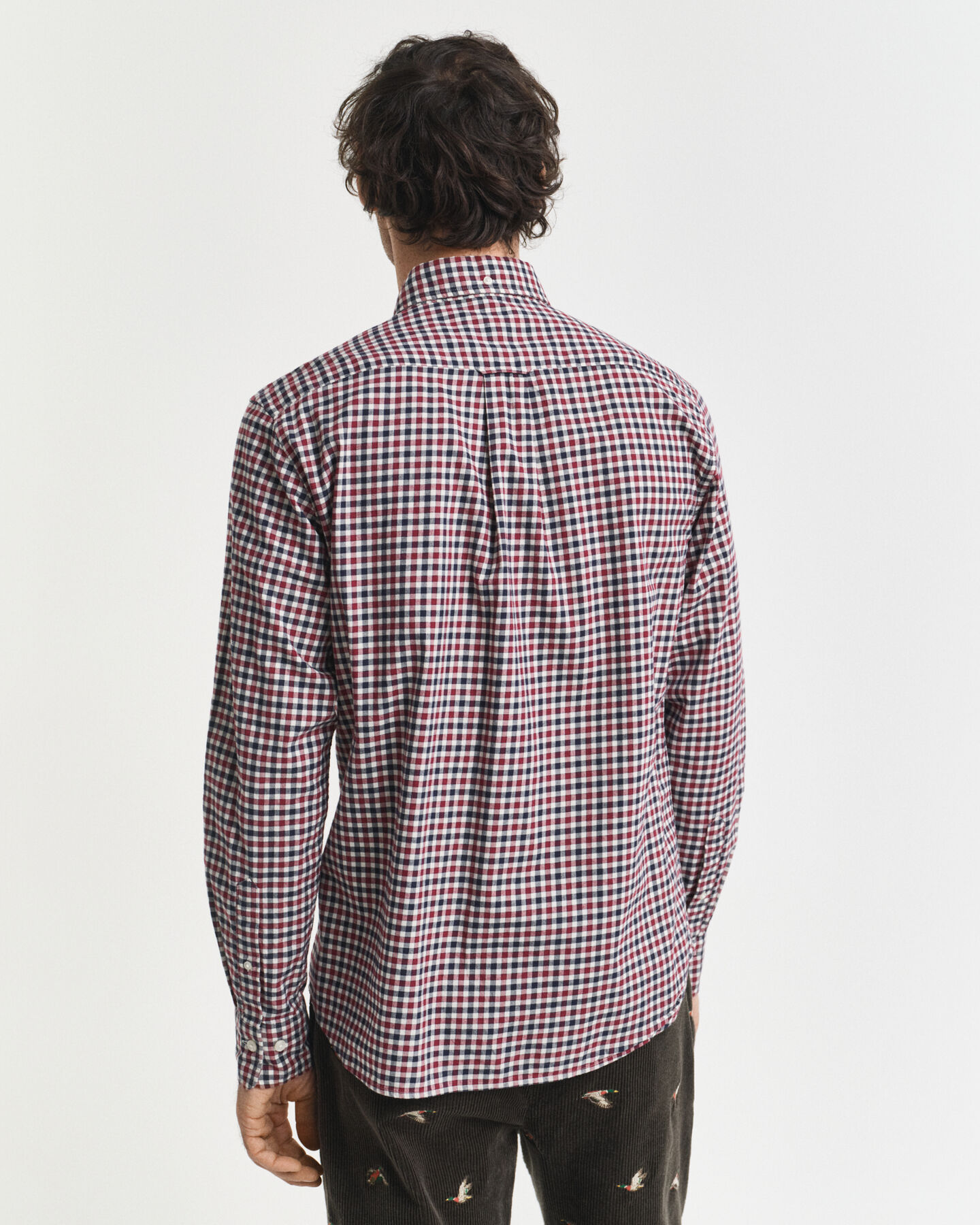 Regular Fit overhemd van keperstof met Gingham-ruitje