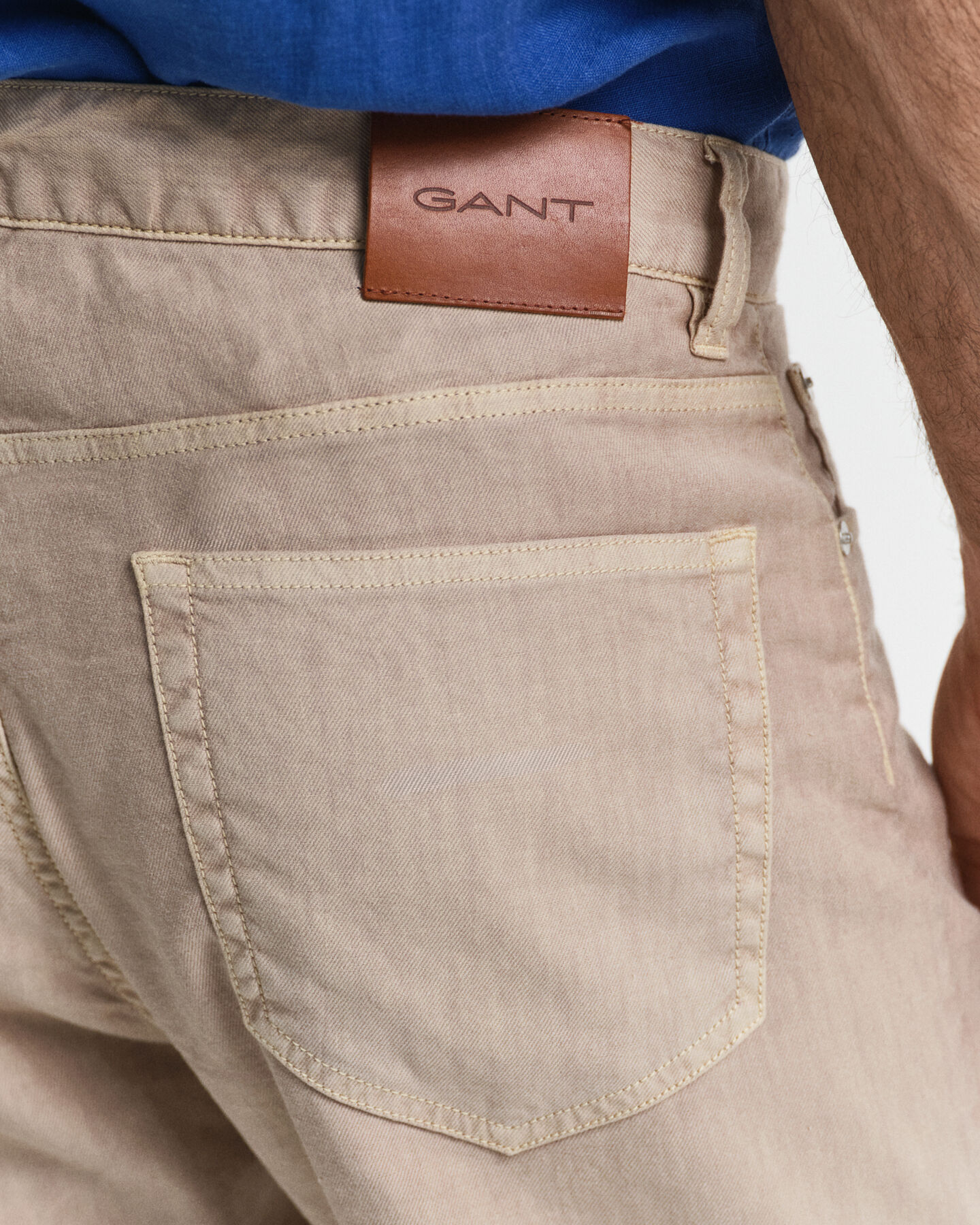 Regular Fit jeans van katoen en linnen