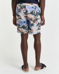 Regular Fit short met print en trekkoordje