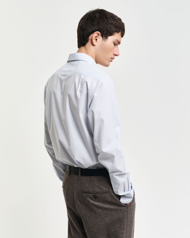 Slim Fit overhemd van stretchpoplin met strepen